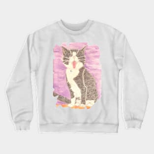 Cat black and white Crewneck Sweatshirt